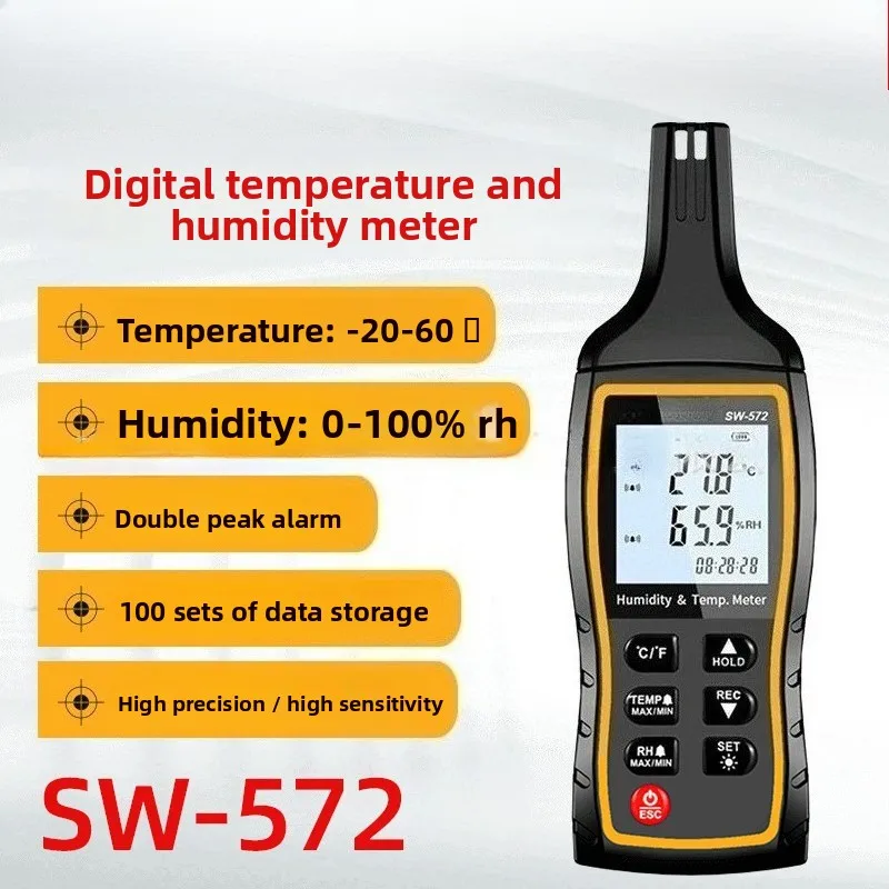 

Thermohygrometer SW572 Handheld Digital Thermohygrometers Thermohygrometer High Sensitivity