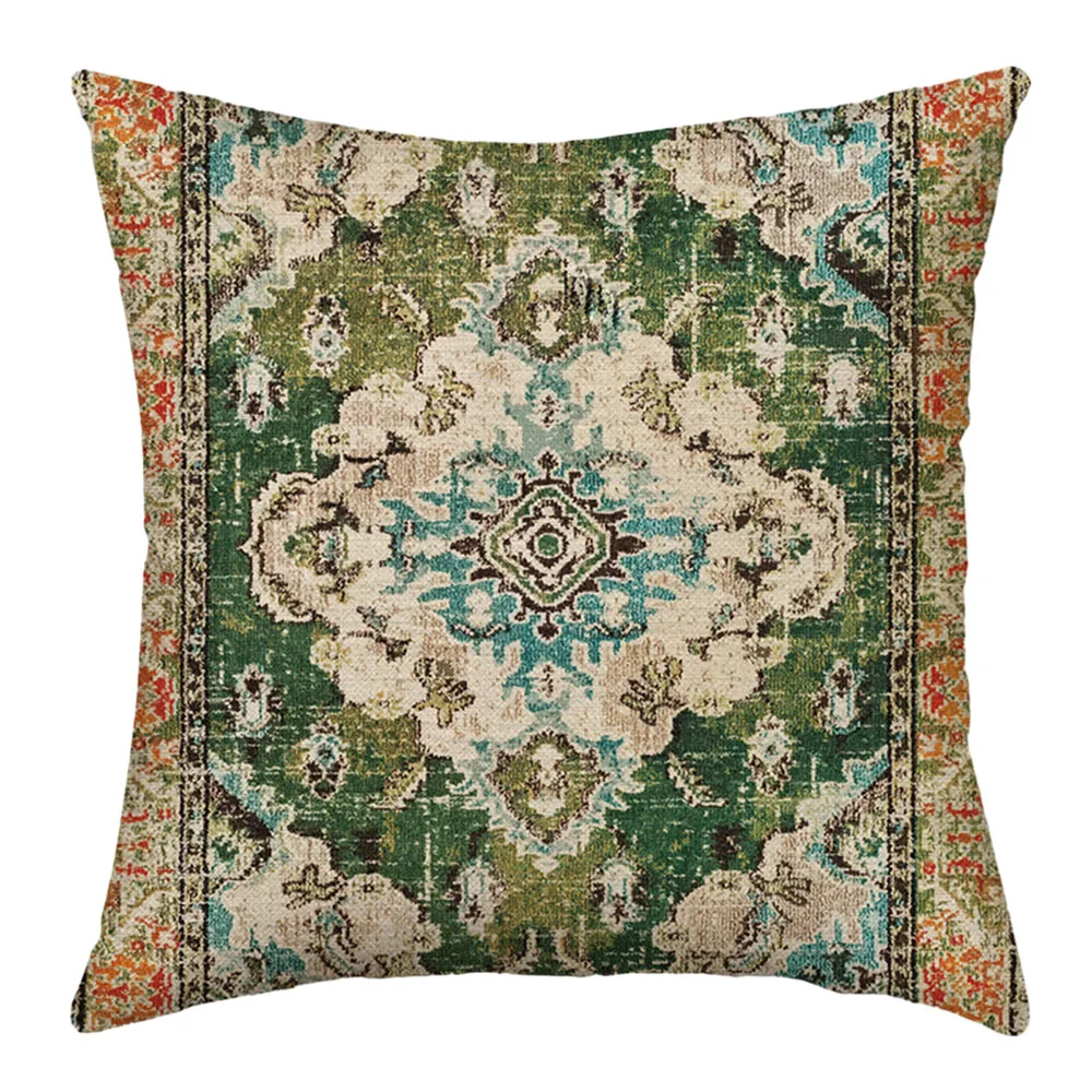 Juste de coussin rétro en lin doux respirant, taie d'oreiller pour la maison