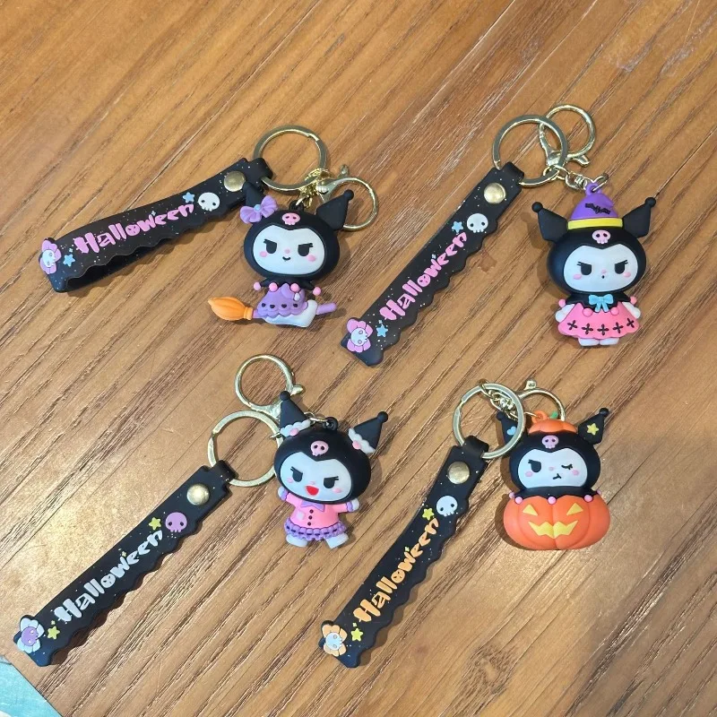 

Sanrio's Adorable Halloween Dark Kuromi Keychain for Couples Suitable as Car Key Ring and Bag Accessory