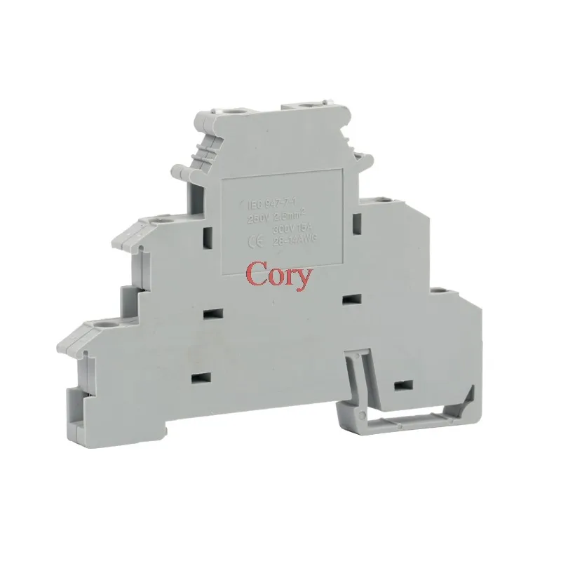 10PCS Din Rail Sensor/actuator terminal block DIKD-1.5 Three Layer 3 Level Triple Wire Connector DIKD1.5  Screw connection