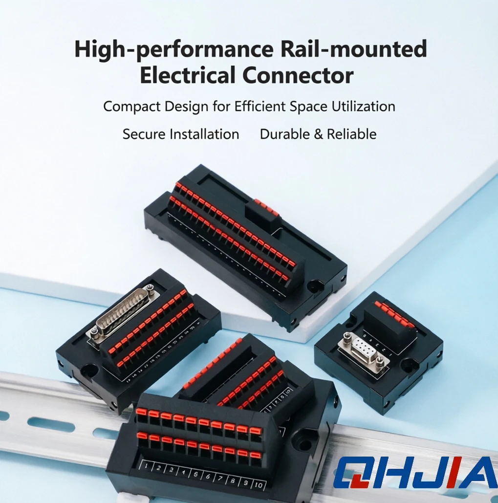 ENMG Spring Terminal Block 1-in-Multi-out DIN Rail Power Splitter, 10A 300V Push-In Wiring Box for PLC, ECTB