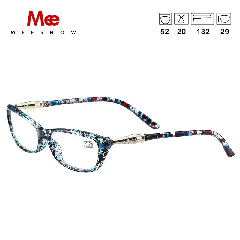 Messhow Reading Glasses Women\'s Glasses Metal Vintage Eyeglasses Cat Eye Bio Based Gafas De Lectura Presbyopia +1.75 1679