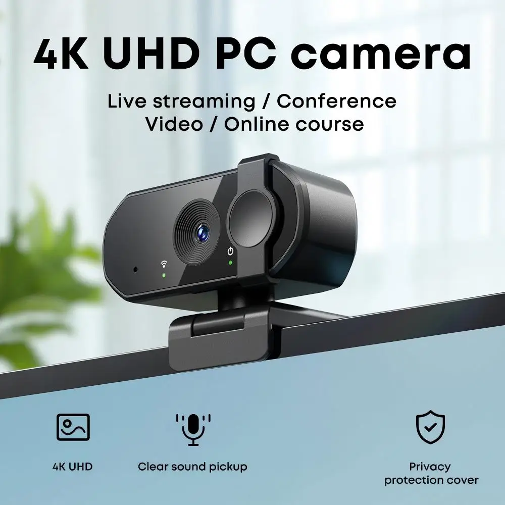 Q26 2K/4K HD USB Webcam with Microphone for PC Laptop Desktop Online Course Live Streaming