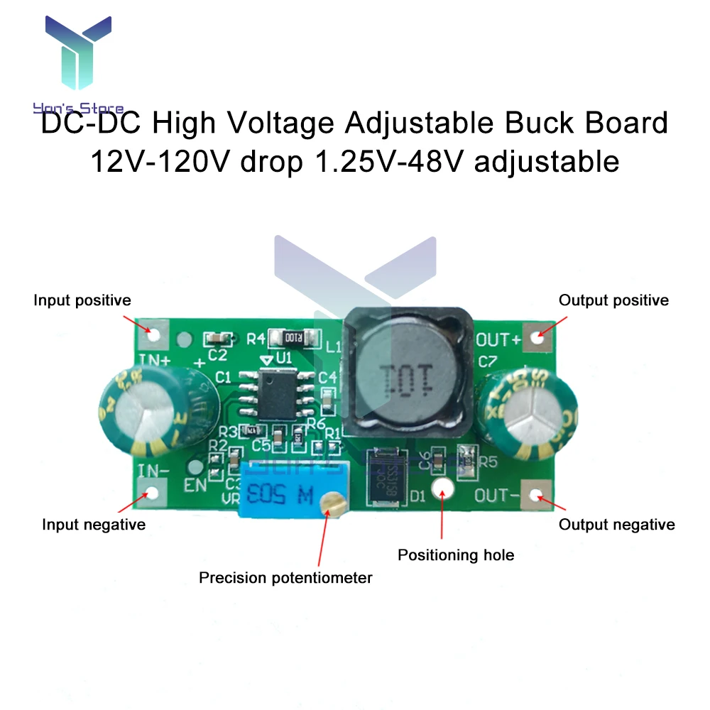الجهد العالي قابل للتعديل تنحى مجلس تحويل الطاقة الكهربائية 48V60V100V 1.25 فولت-48 فولت الجهد وحدة منظم التيار الكهربائي #2
