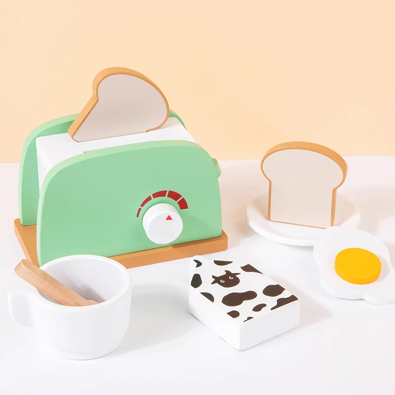 Speelkeuken Speelgoedset Houten Toaster/Koffiezetapparaat/Mixer/Sapcentrifuge Educatief Leerzaam Spel Cadeau voor Jongens en Meisjes