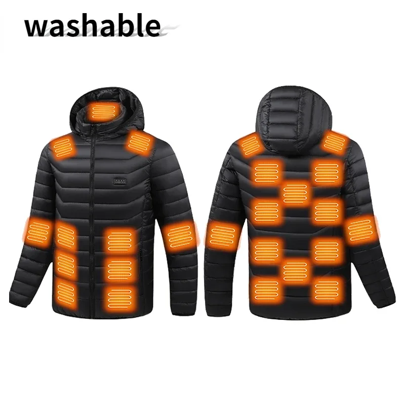 25 Areas Heated Jacket Men Women Usb Electric Self Heating Down Cotton Jacket Winter Parka Warm Clothing Camping Skiing Clothing