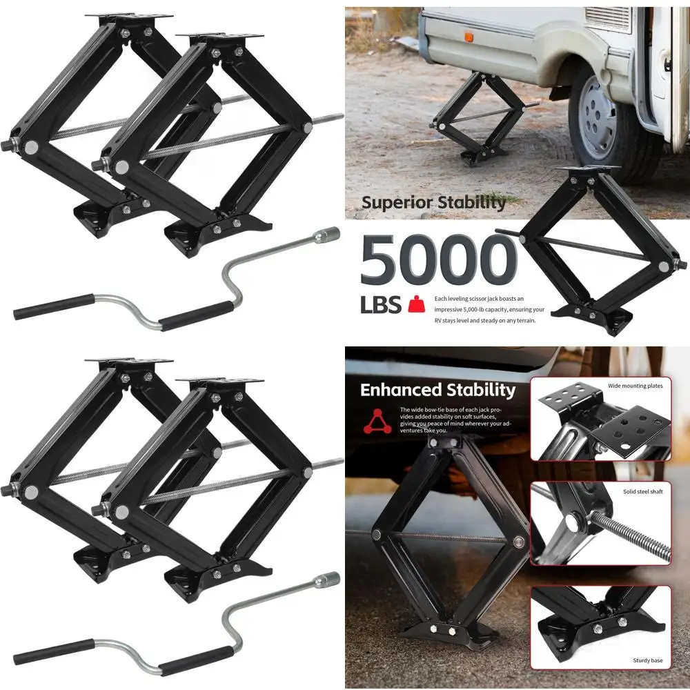 

RV Trailer Stabilizer Scissor Jacks - 4-24 Inch Height, 9500 lb Capacity, Set of 2