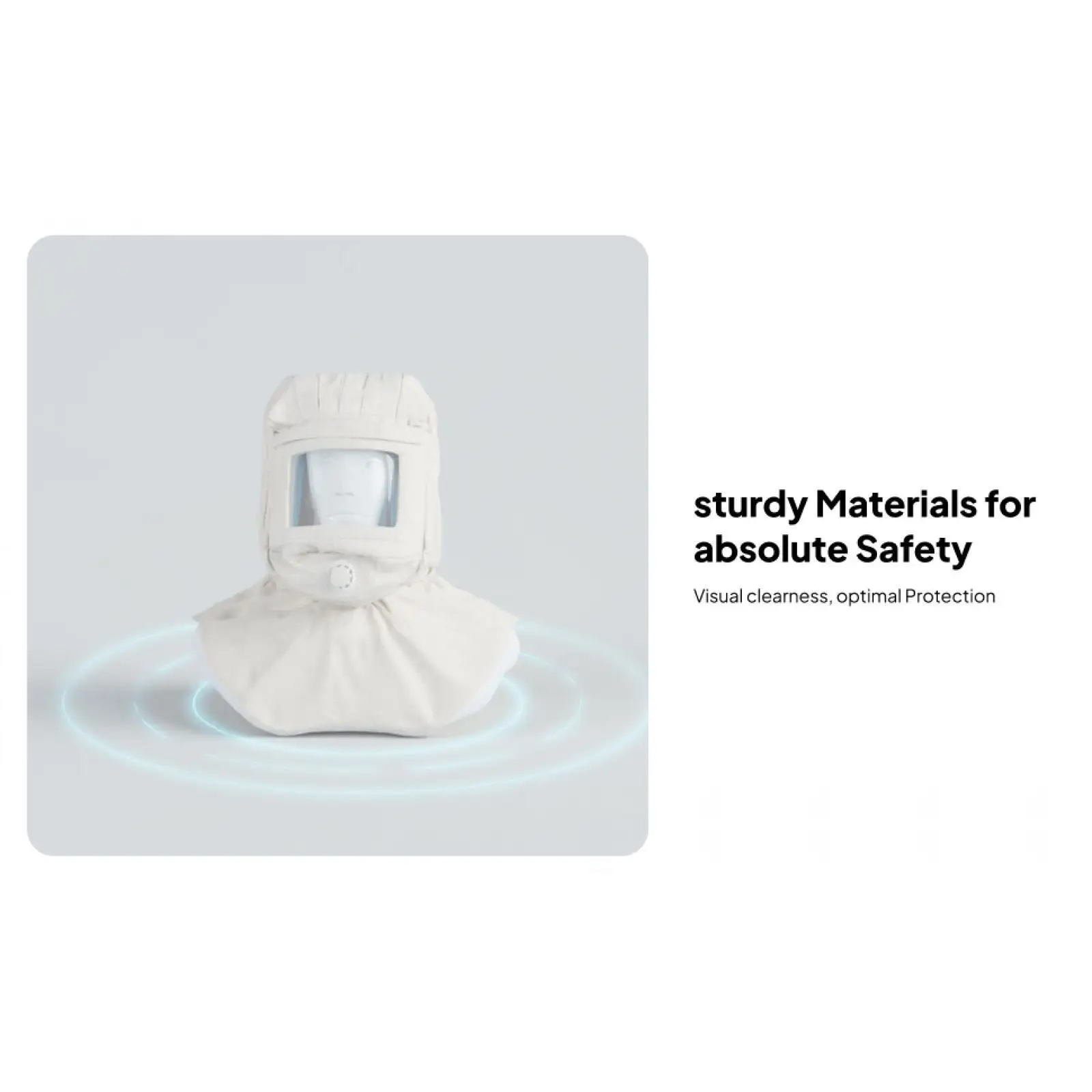 Sandblasting Hood Cap Supplies Wind Dust Tool Breathable White Cloak Simple Using Professional Clear Lenses Sand Blasting Mask