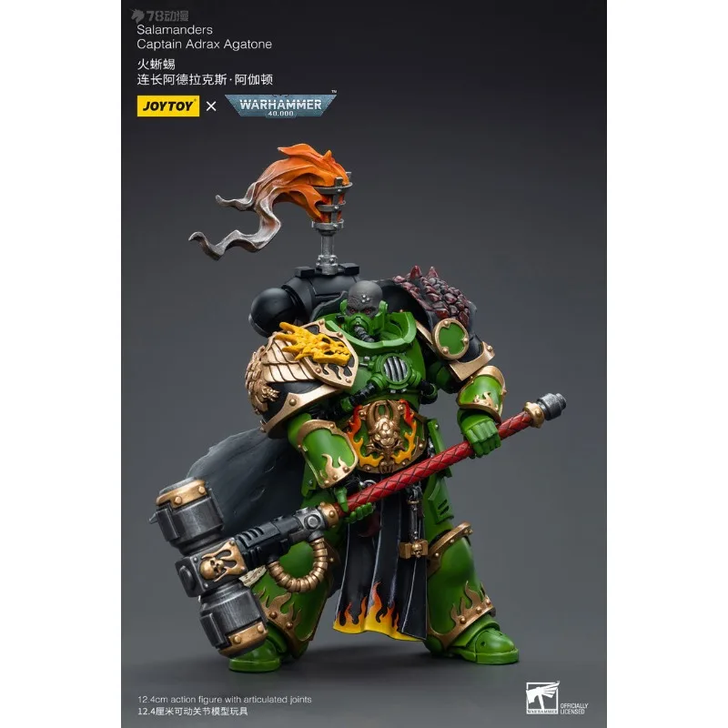JOYTOY Echte JOYTOY X Warhammer 40K Serie Captain Adrax Agaton van The Astat Fire Lizard Company 1/18 Beweegbaar Model Jongen Cadeau