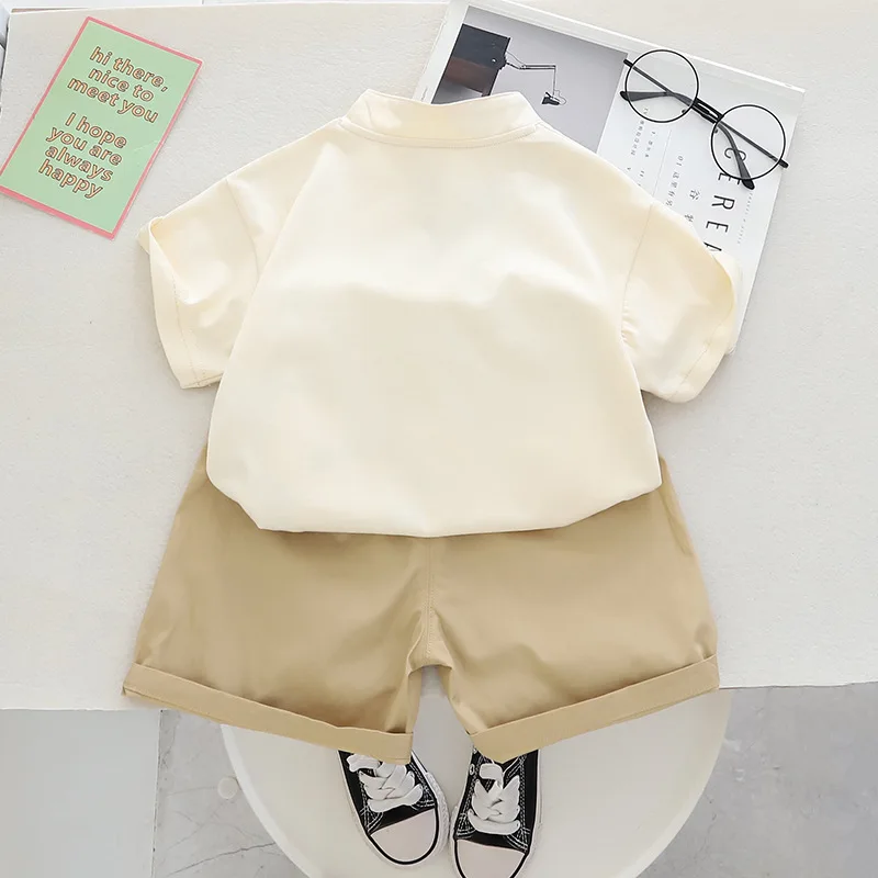 Baby Boys Clothes Sets Baby Summer Casual Panda Print T-shirts + Shorts Suits Outfits Children Boys Cartoon Clothing Sets