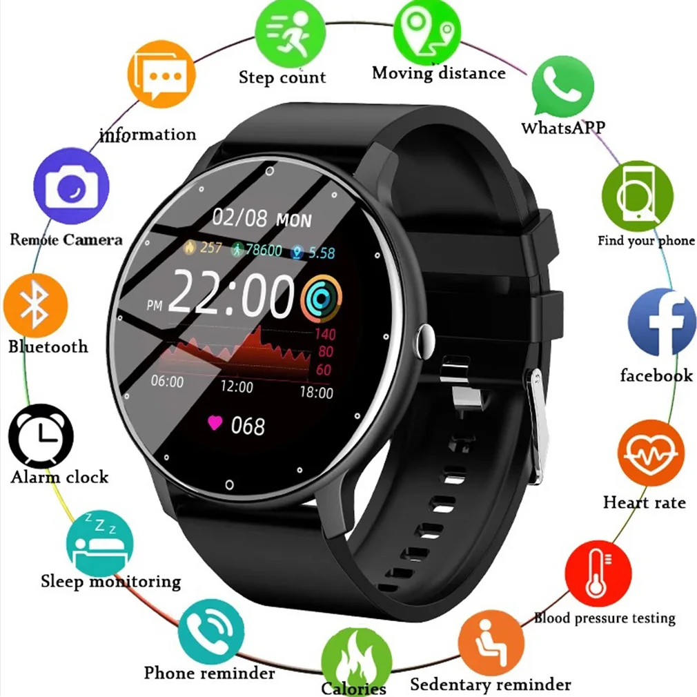 

ZL02 Smart Watch Sport Fitness Smartwatch For Women Men Lady Sleep Heart Rate Monitor IP67 Waterproof Watches For Android