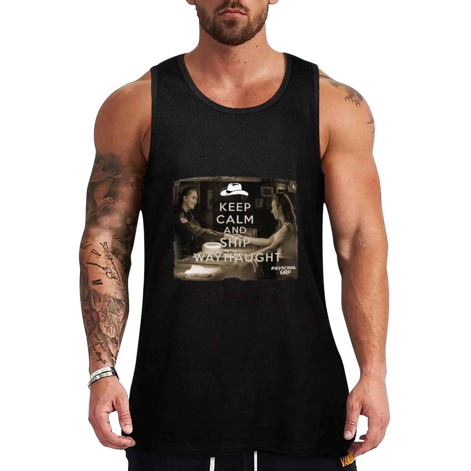 

KEEP CALM AND SHIP WAYHAUGHT Tank Top Working vest clothing men T-shirt man anime gym