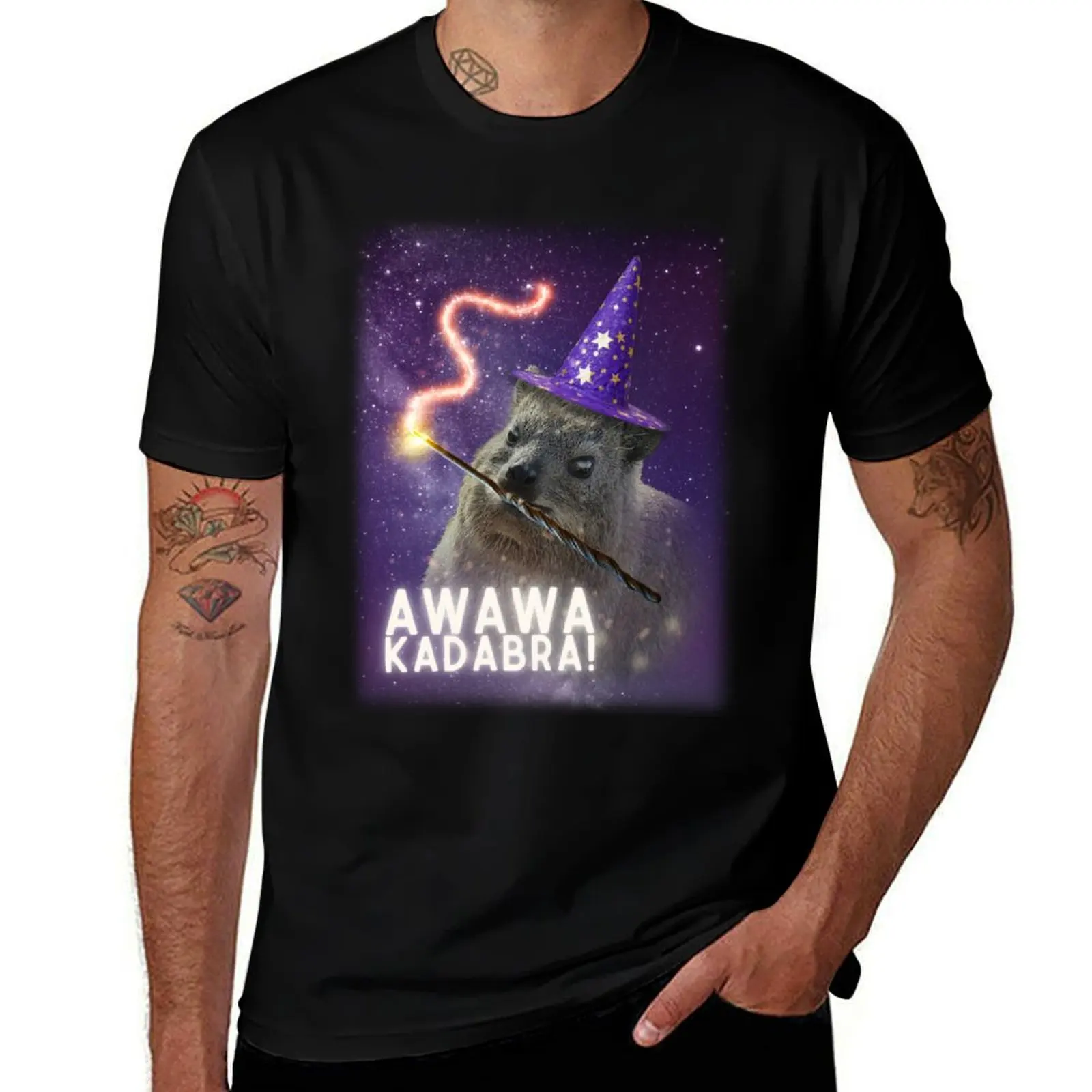 

AWAWA KADABRA Rock Hyrax Wizard T-Shirt t shirt man luxury t shirts for man graphic vintage man t shirt luxury T-Shirt