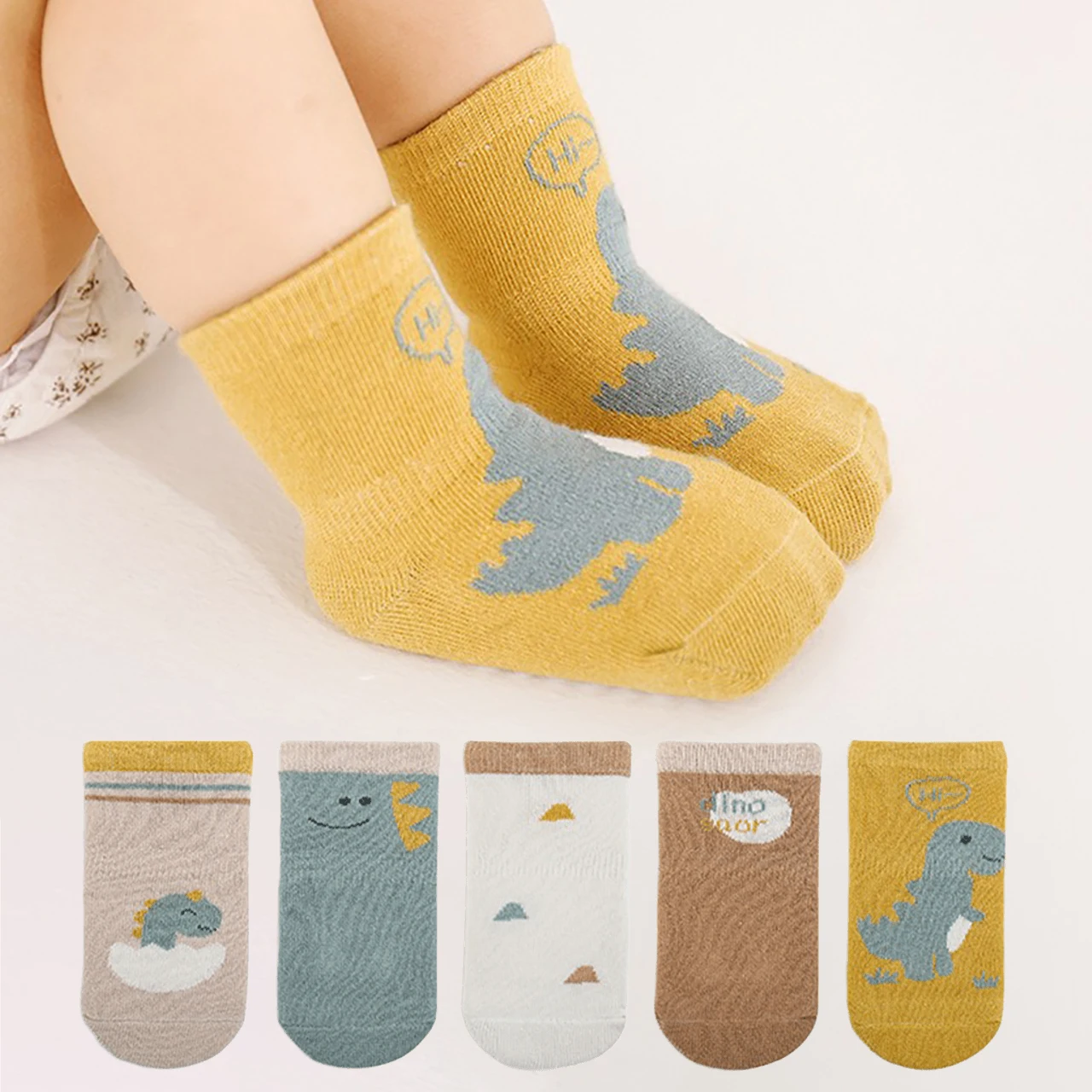 Anti Slip Baby Floor Sock Children Kids Mid Tube Sock Soft Breathable Children Cotton Socks Spring Autumn Newborn Footwear 1-3Y