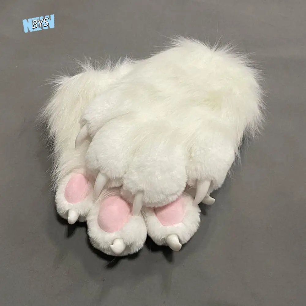 

Fashion Cartoon Cosplay Costume Gloves Furry Fursuit Kigurumi Plush Cat Paw Gloves Squeaky Kig Warm Cat Claw Mittens Gifts