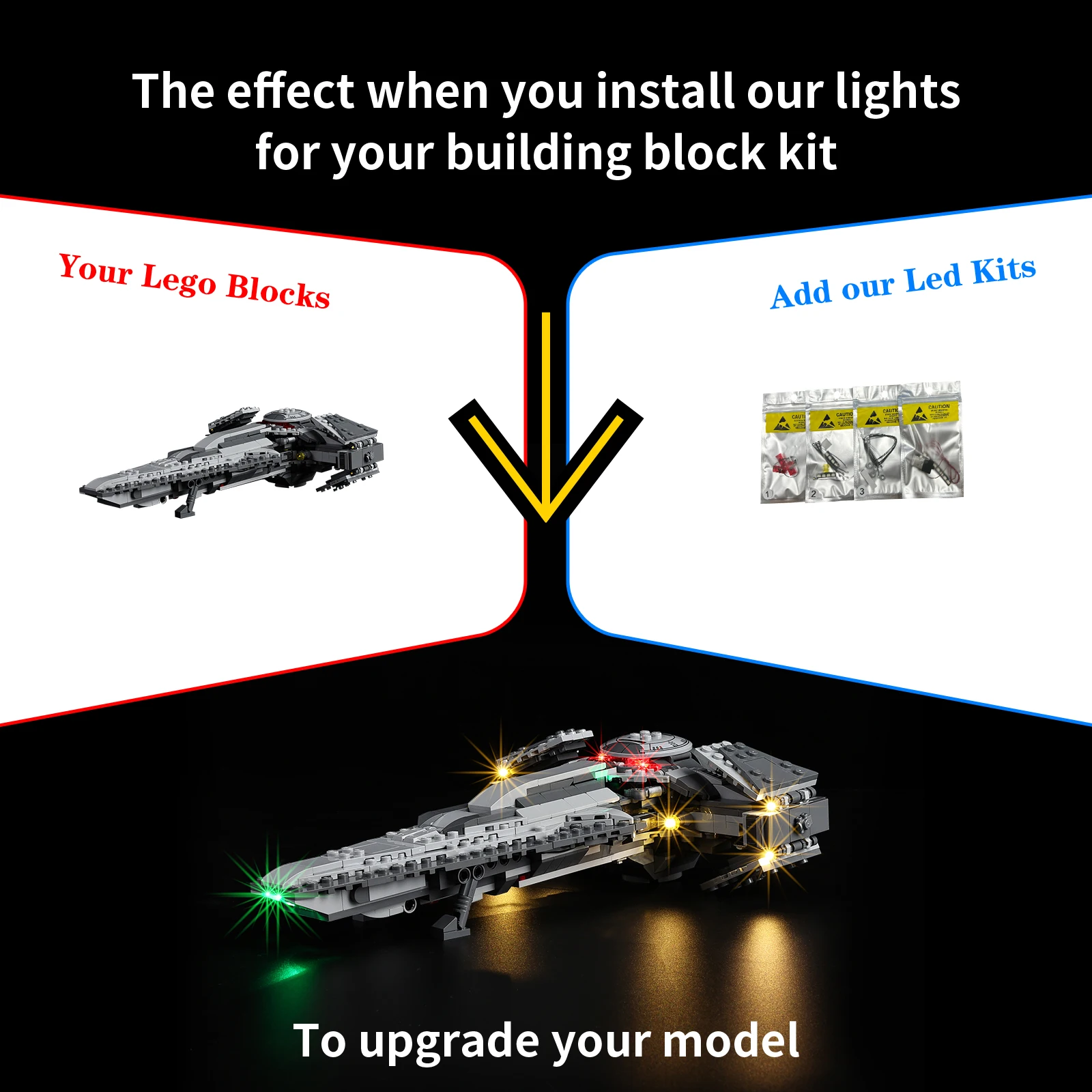Led Light Kit for LEGO Darth Maul's Sith Infiltrator 75383