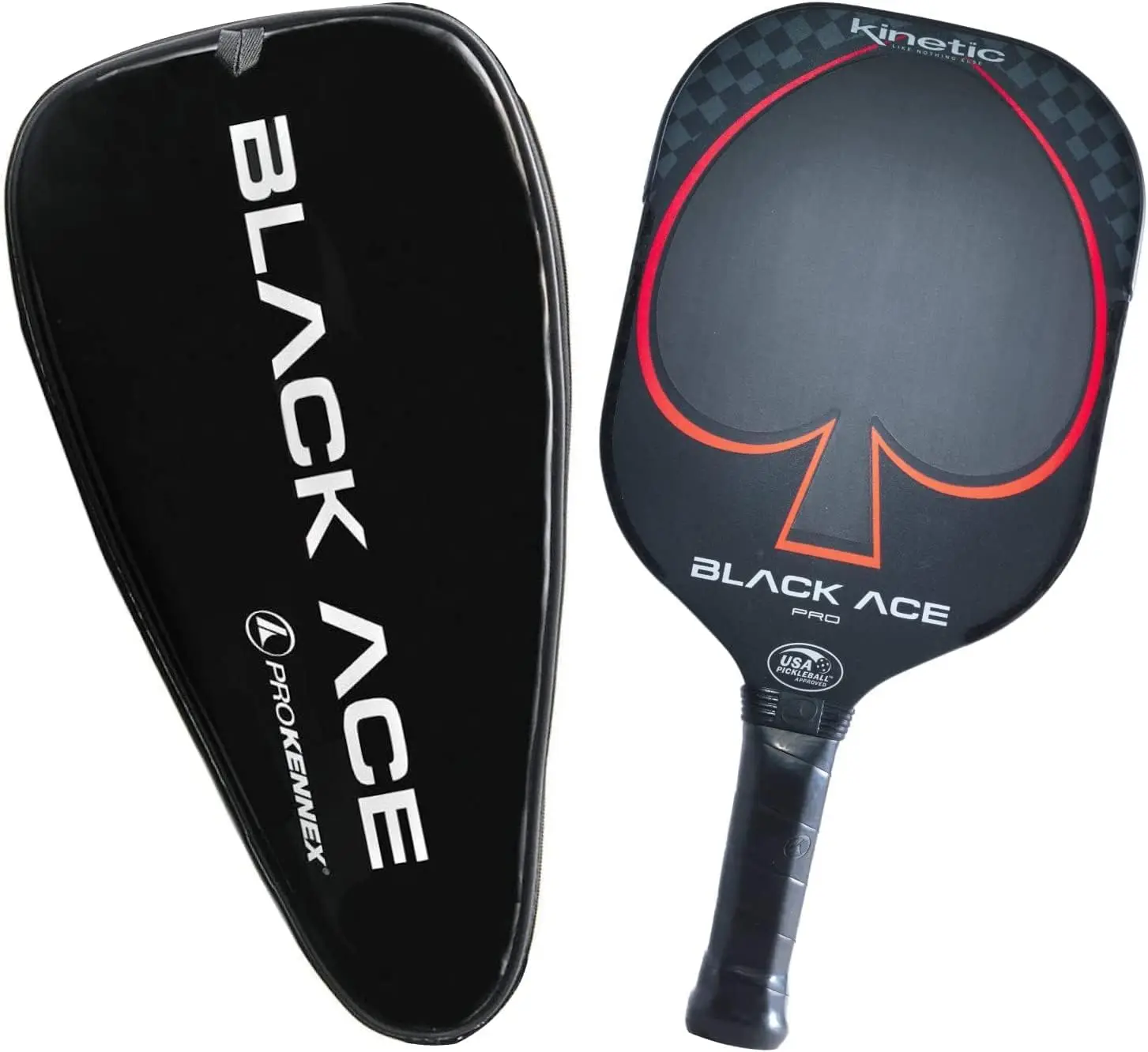 

Black Ace Pro — Pickleball Paddle с лицевой панелью из углеродного волокна Toray 700 — Comfort Pro Grip — одобрено USAPA