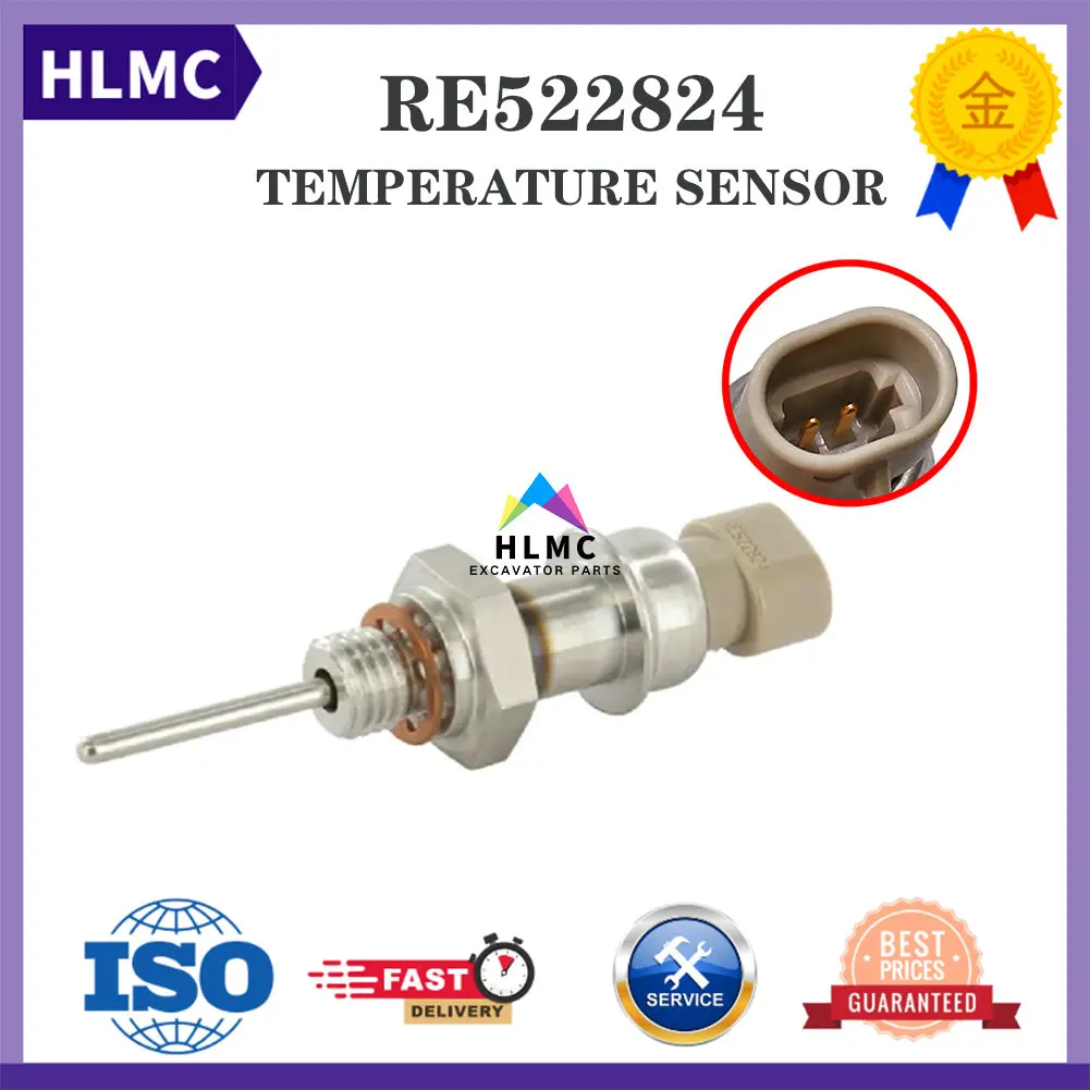 Temperature Sensor RE522824 For Tractor 9230 8430 Excavator 210G 240DLC 250GLC 270DLC 290GLC 350DLC Engine 4.5 6.8 4045 6068