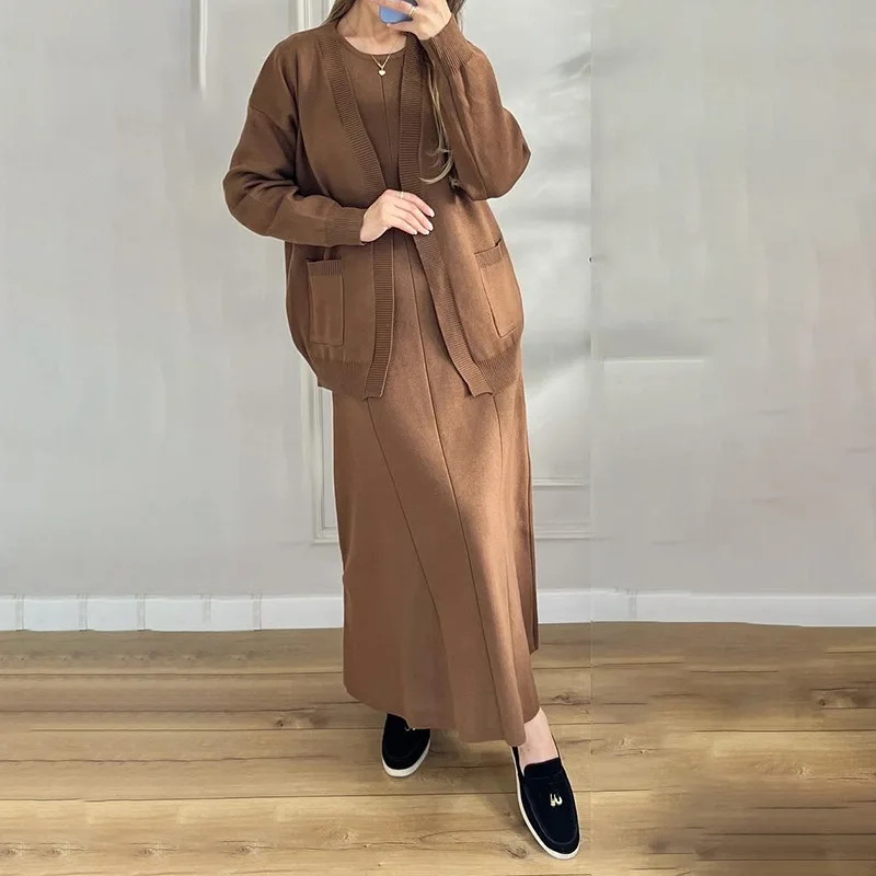 

Модный вязаный свитер Dr Set, повседневный комплект, круглый, Ne Long Sve, средней длины, осеннее новое поступление, женский ансамбль
