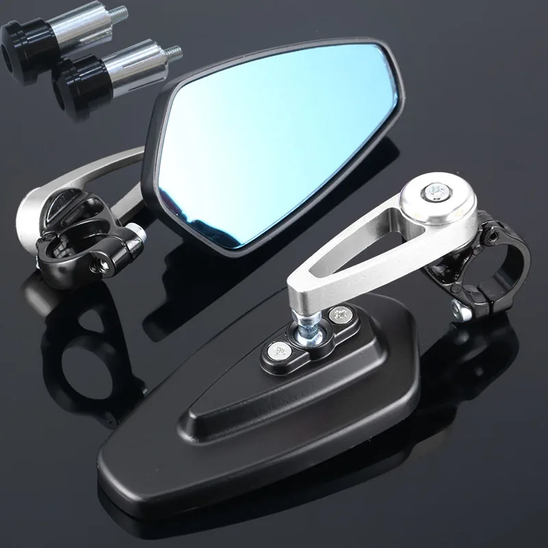 

Compatible with Suzuki GSR 750 / GSR600 / GSR400 — Pair of Motorcycle Rearview Mirrors (Universal Fit) — Handlebar End Mirrors