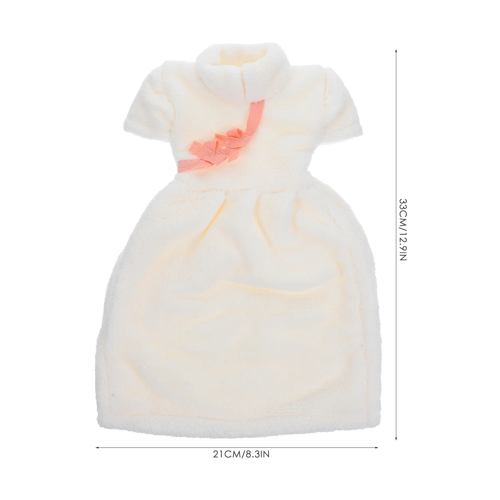 

Cheongsam Shape Hand Towel Soft Skin Friendly Water Absorbing Quick Drying for Kitchen Bathroom Hanging Portable Use