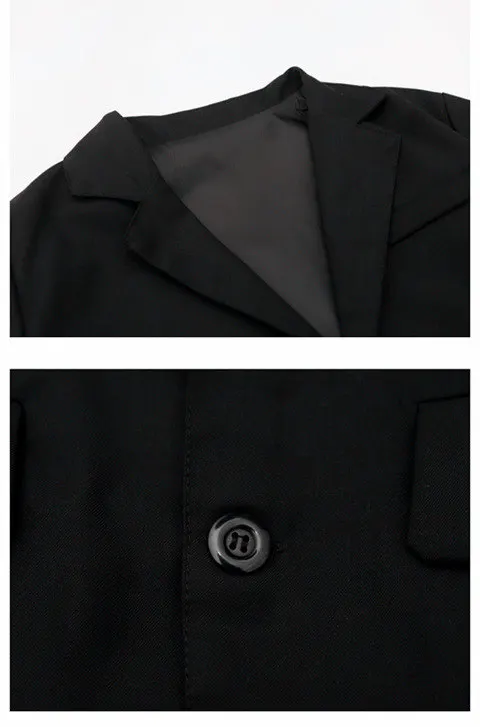 Formelle Anzüge für Jungen für Hochzeiten, Blazer, Jacke, Frühling, Herbst, Kleinkind, klassische schwarze Kleidung, Kindermantel, 4, 5, 7, 9, 11, 13, 14 Jahre alt – Detail 8