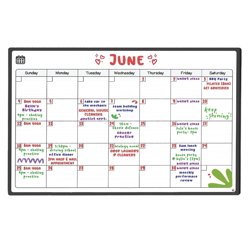 Convenient Fridge Whiteboard Calendar Notice Board Home Schedule