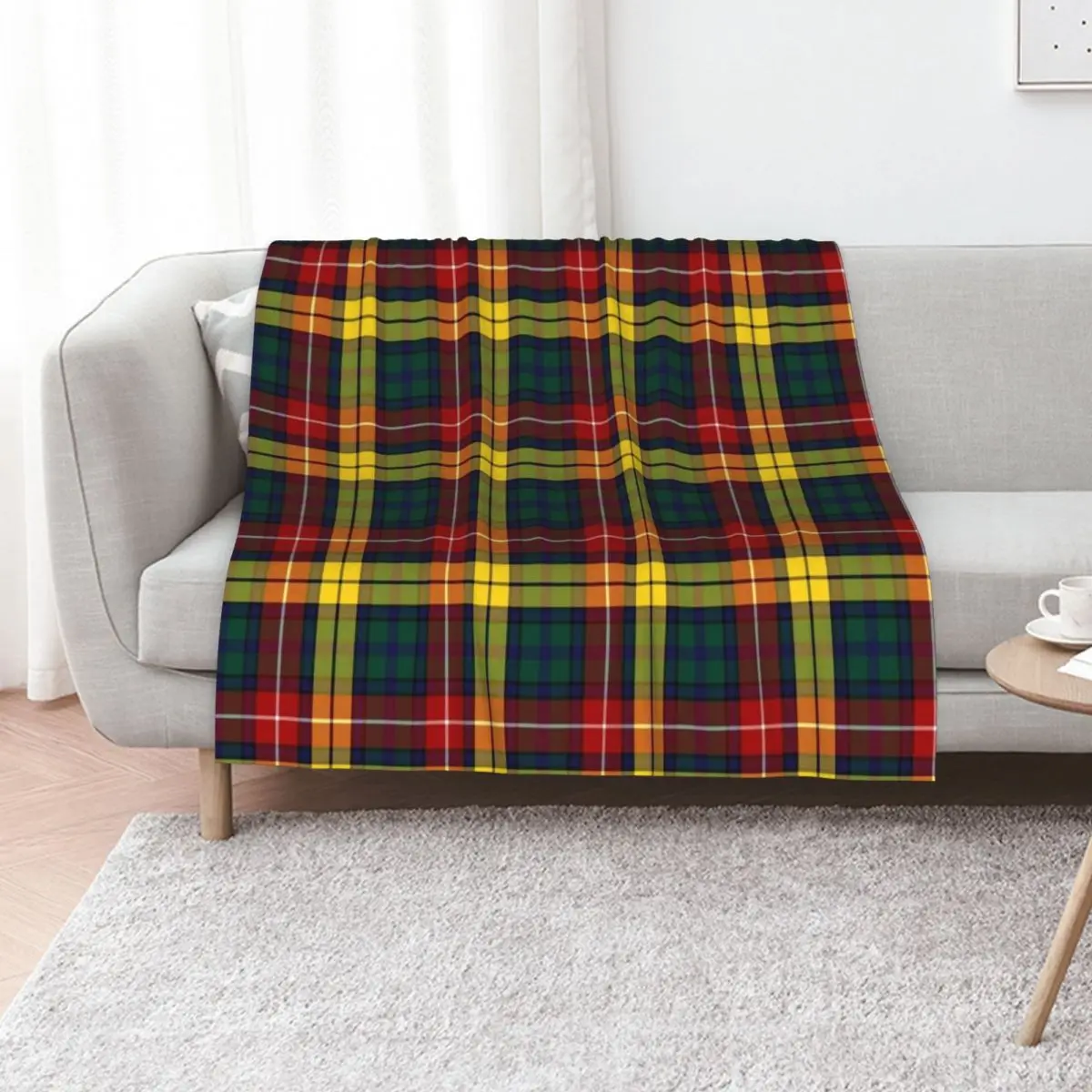 Buchanan Modern Hunting Tartan | Clan Buchanan | Cute Tartan Throw Blanket Luxury Thicken Extra Large Throw Single Blankets