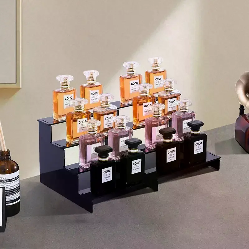 

Трехуровневая акриловая подставка для фигурок, органайзер для игрушек, полки для хранения кексов и парфюмерии, прозрачный держатель для украшений и браслетов