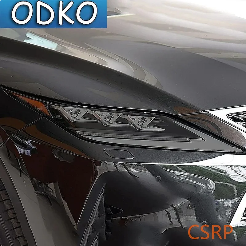 2 Pcs Car Headlight Protective Film Transparent Black TPU Sticker For Lexus RX 350 300 450h 2016 2017 2018 2019 2020 Accessories