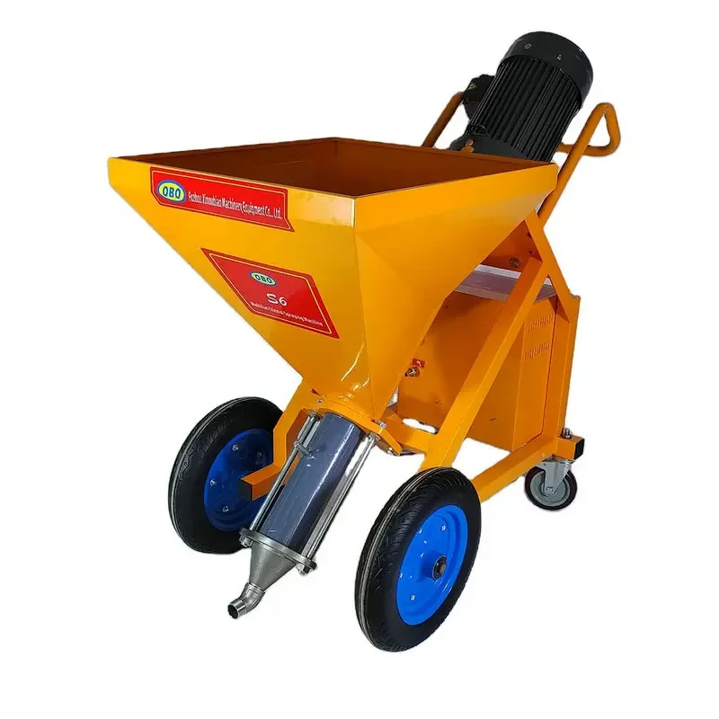 

S6 Машина для бетонного раствора Автоматическая машина для штукатурки раствора для гипсовых стен Машины для распыления раствора