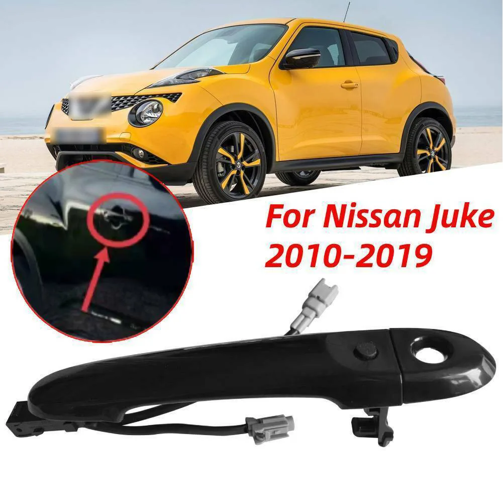 

Black Door Handle Front O/S Driver Right Left Side Door Handle Keyless Entry For Nissan Juke 2010-2019