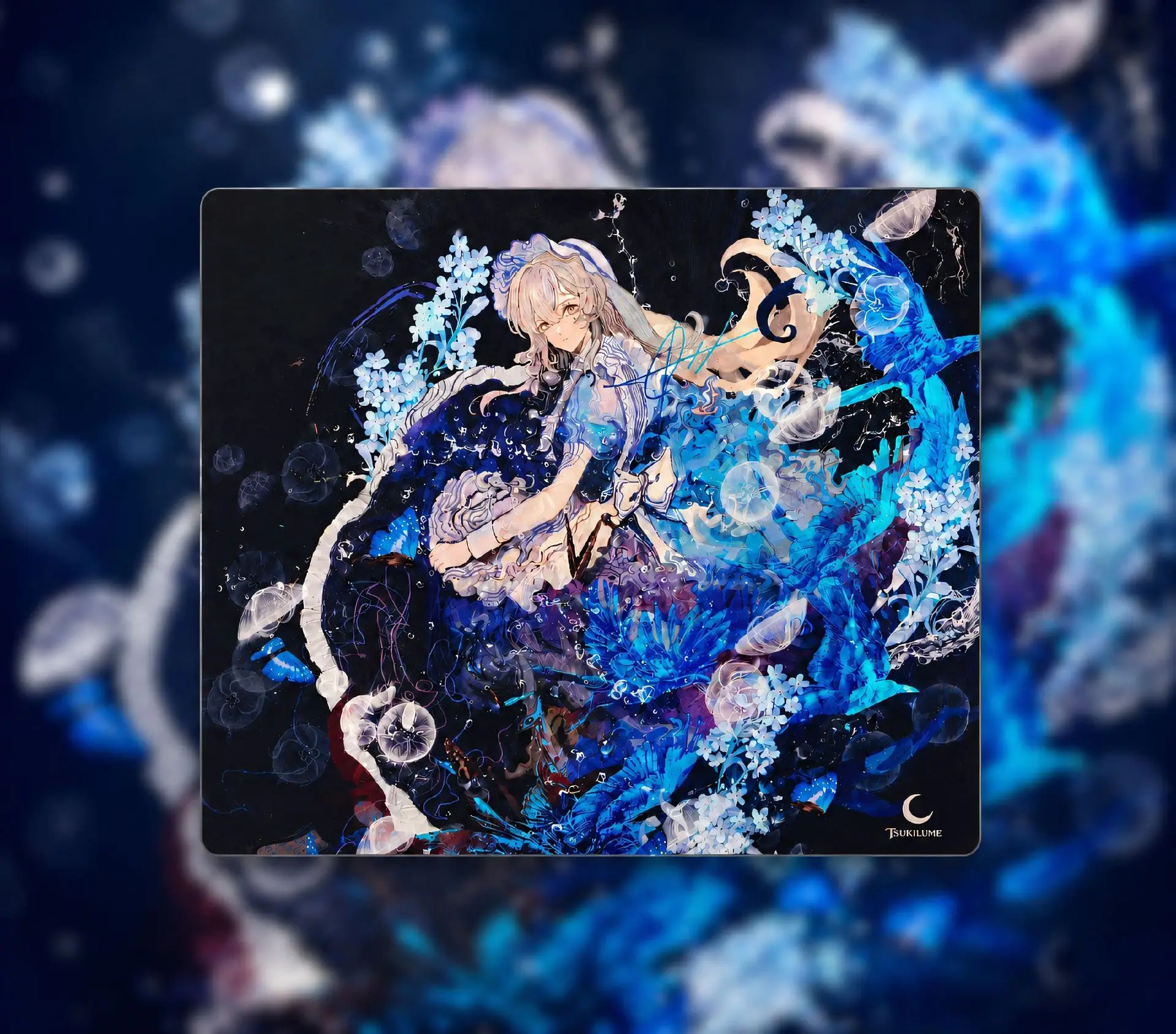 PAN Esports Water Blue Heart Glass Gaming Mousepad FPS Both Speed And Smooth Mouse Pad For VALORANT TTK CSGO PC Accessories Gift