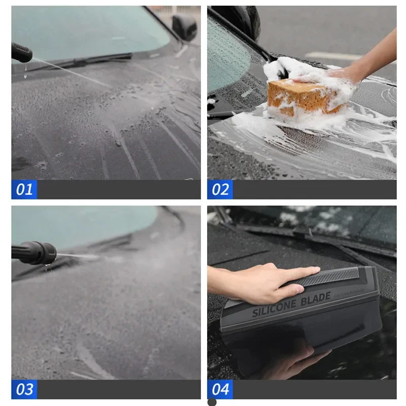 Non-Scratch Soft Silicone Handy Squeegee Car wrap tools Water Window Wiper Drying Blade Clean Scraping Film Scraper Accessories