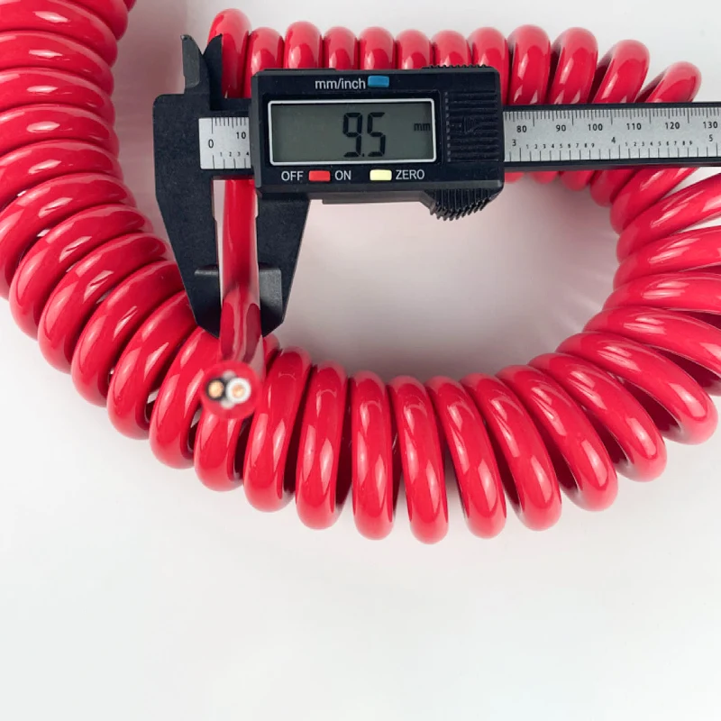 Imagem -03 - Esticável Red Spring Spiral Cabo Stretchable Cabo Telescópico 13awg 2.5 mm 3core 1to 10m