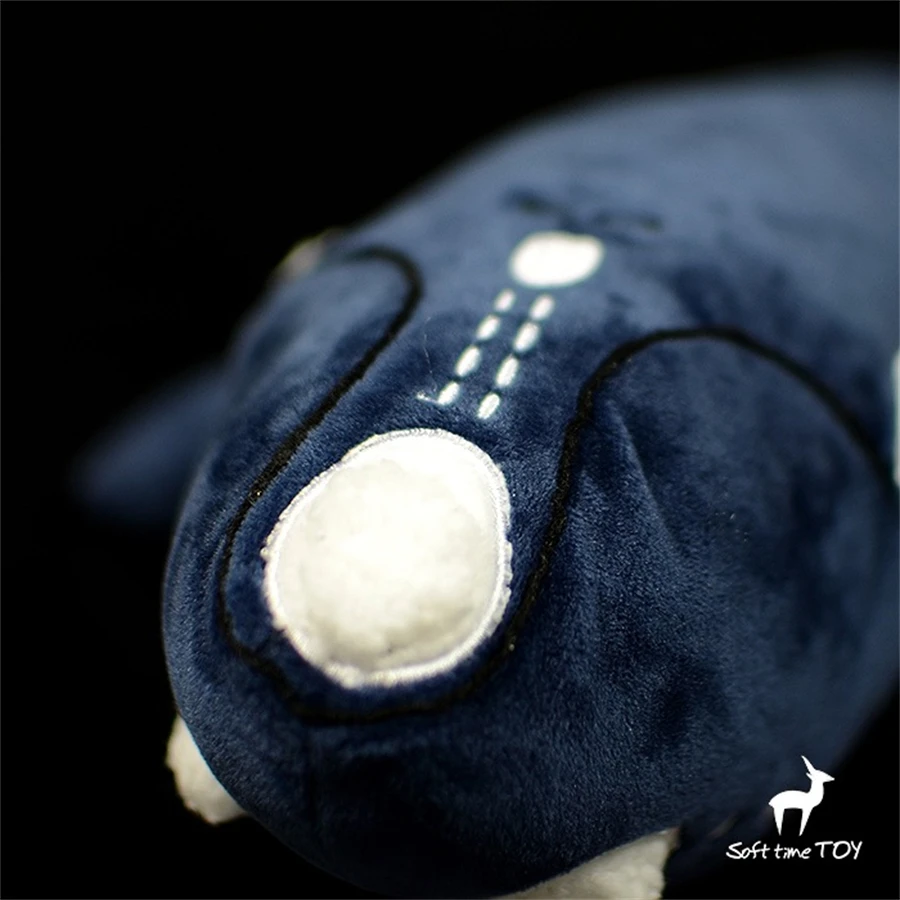 Black Right Whale High Fidelity Anime Plushie Humpback Bowhead Whale Plush Toys Lifelike Animals Simulation Stuffed Kawai Doll