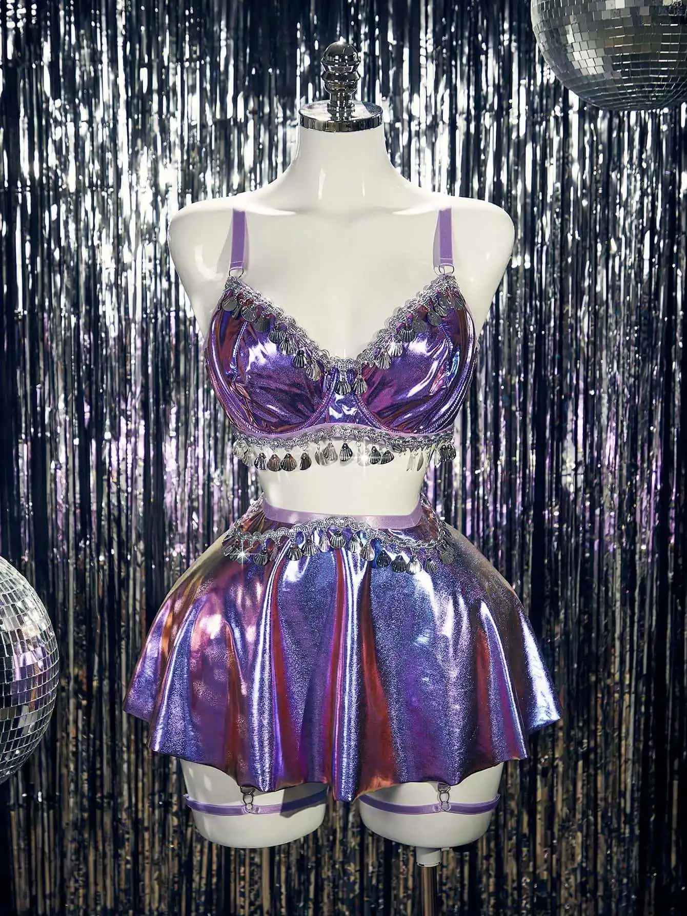 

Wholesale Women's Sexy Two Pieces XXL Lingerie Dress Plus Size Night Club Pushed Up Dancing Queen Costumes Fat Lady Spicy Outfit