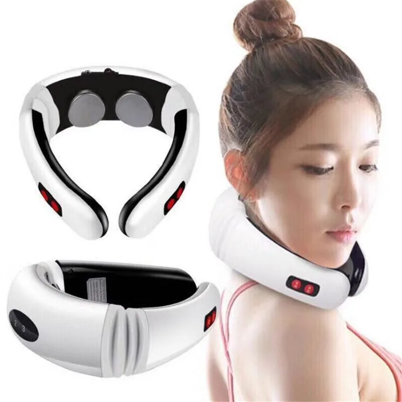 Electric Neck Massager & Pulse Back 6 Modes Power Control Far Infrared Heating Pain Relief Tool Health Care Relaxation Machine