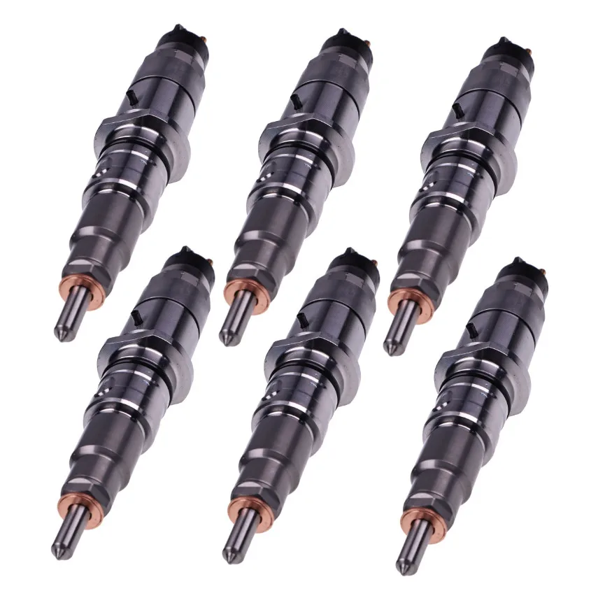 6X Fuel Injector 0445120059 for Cummins SAA6D107E-1 QSB6.7 Komatsu PC200-8 6D107