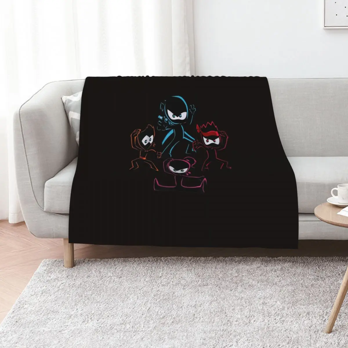 Ninja-Kids-Merch-Ninja-Kidz-Team Throw Blanket Soft Comfort Blanket for Reading Watching TV