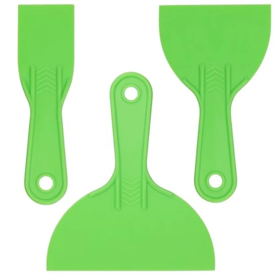 

Plastic Putty Knife Set 3-Pack 2" 4" 6" Flexible Plastic Scraper Tool with Reinforced Handle One-Piece Design for Spackling Dry