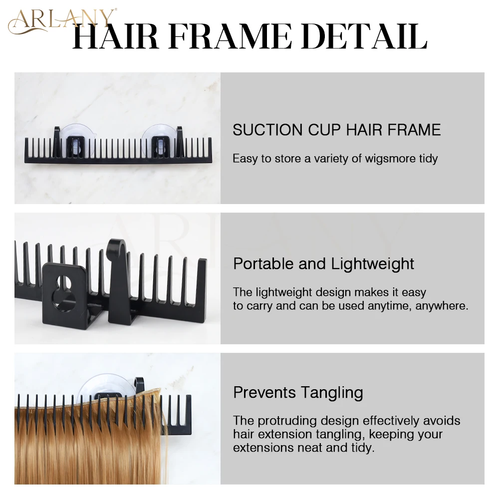 ARLANY Hair Extension Holder for Washiong Coloring Braiding Wig Stand Wig Display Rack Hair Extension Hanger Weft Extensions