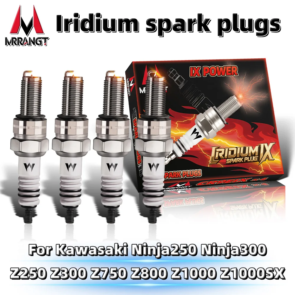 

MRRANGT Iridium Spark Plugs Fit For Kawasaki Ninja 250 300 Z250 Z300 Z750 Z800 Z1000 Z1000SX 1pcs 2pcs 4pcs Motorcycle parts