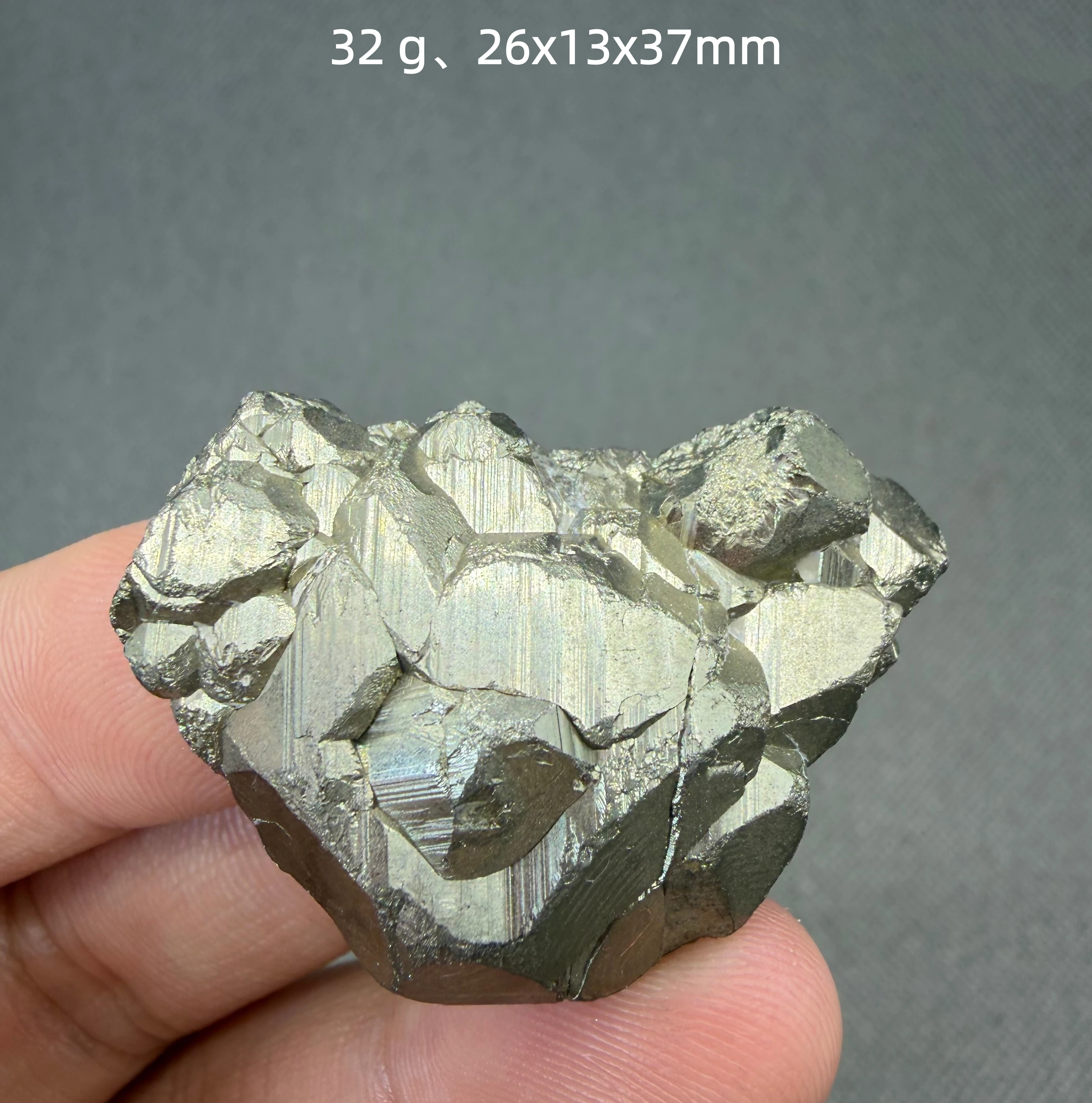 Natural Pyrite Crystal Cluster Gold Metallic Mineral Specimen Home Decor