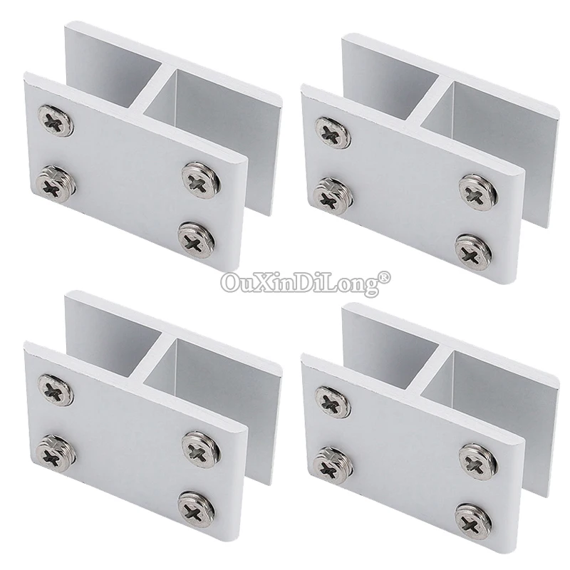 

NEW 4PCS 180° Glass Clamps, Glass-to-Glass Holder,Connecting Glass Clamps On Both Sides Shower,Tables, Panels,Clamping 6-20mm