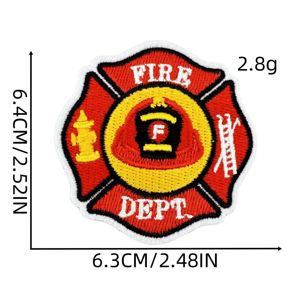 1piece Cartoon Cute Firefighter Patches Iron On Fire Truck Stickers For Kids Clothing Bags Decoration