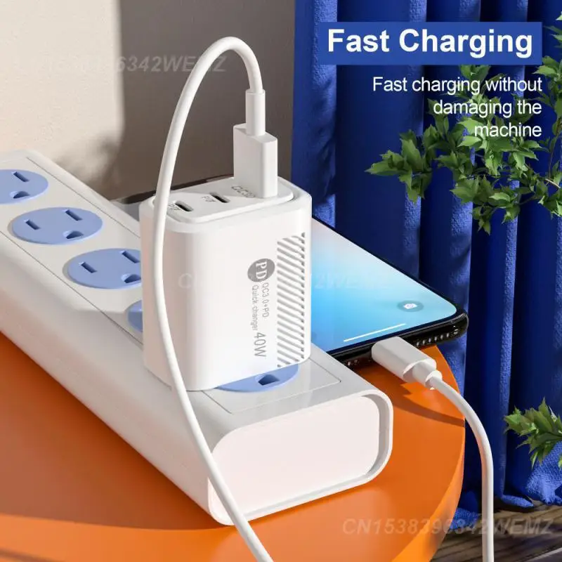 5/10/20PCS Charger 100-240v-50/60hz 0.5a Durable Pdusb Fast Charging Head European Gauge Fast Dual Pdusb Fast Charging