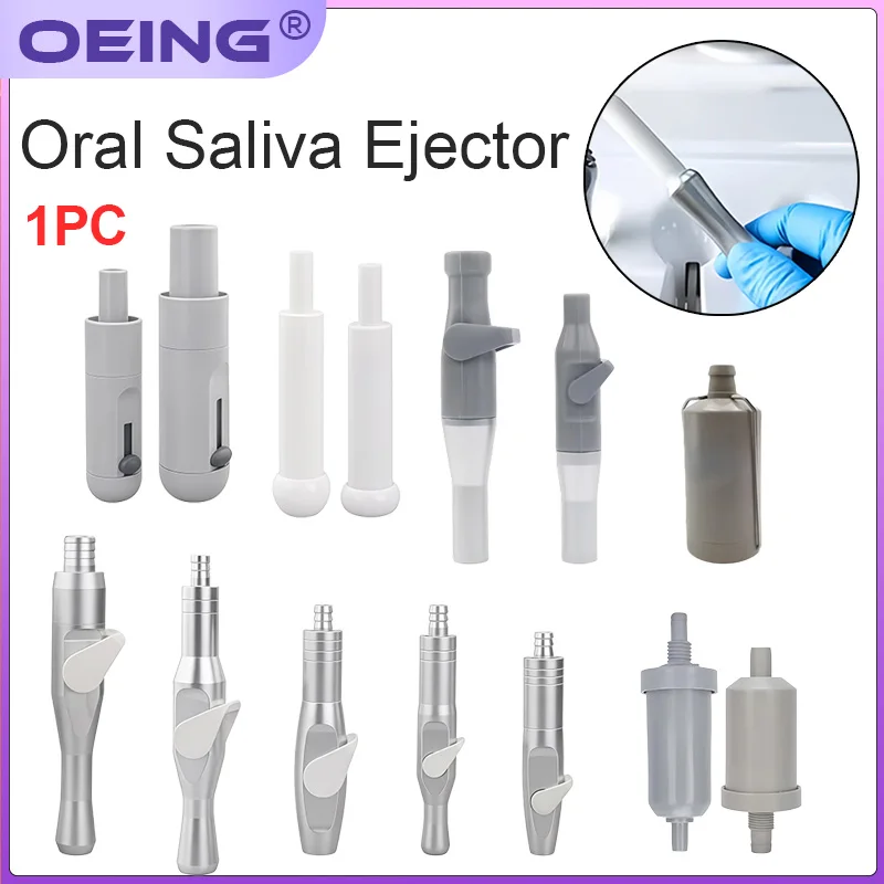 

1Pcs Dental Accessories: High-suction and Low-suction Handpieces with Switches; Metal with Silicone; Dental Materials