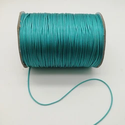 0.5/ 0.8/ 1.0/ 1.5/ 2.0mm cyan Waxed Cord Thread String Strap Necklace Rope Bead For Bracelet DIY