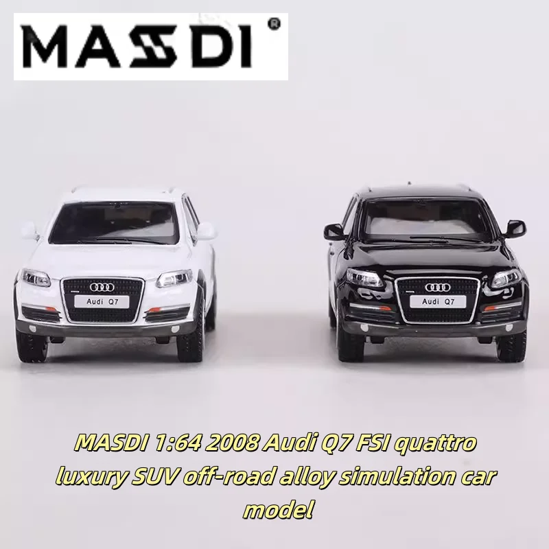 

MASDI 1:64 Audi Q7 роскошный внедорожник, модель автомобиля из литого под давлением сплава, для подростков, для игр с, для взрослых, для украшения